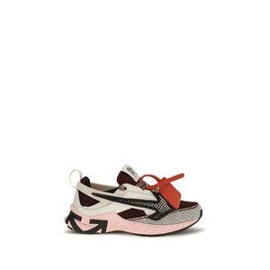 Off-White Multicolor Polyester Athletic Women's Sneakers